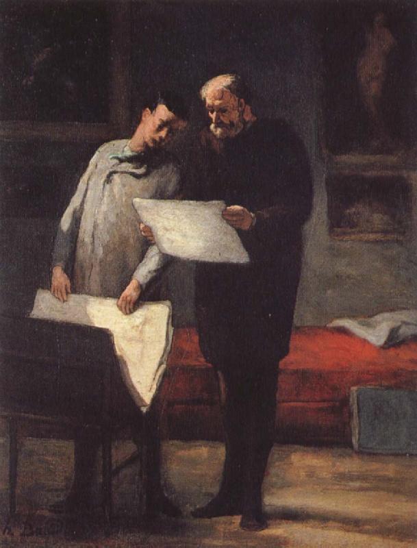 Honore Daumier Rows of a young konstnar China oil painting art